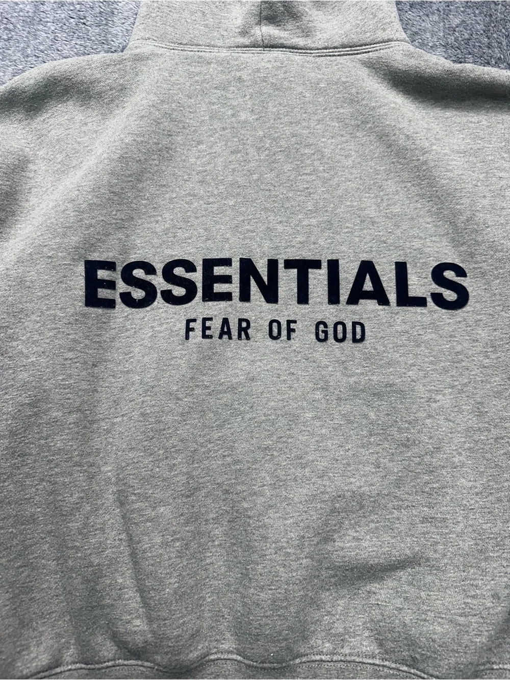 Essentials Men’s Gray Crewneck Hoodie Sweatshirt